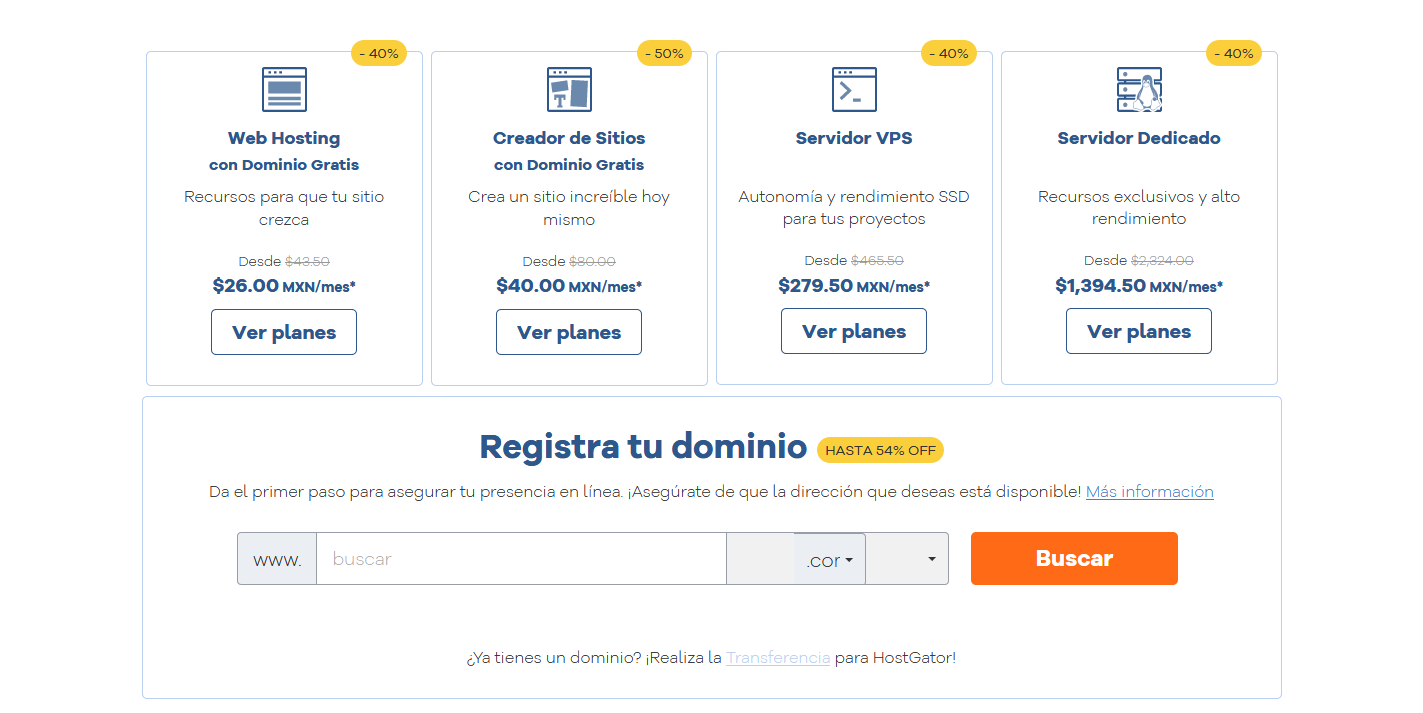 cupones Hosting México Alojamiento Web con Dominio Gratis HostGator