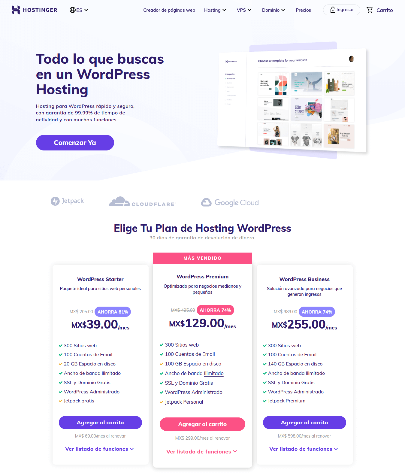 cupones hostinger mexico - cupón hostinger mexico - WordPress Hosting Desde MX$15