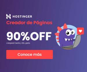 cupón hostinger colombia - creador de paginas banner